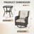 Maude 6-Piece Wicker Swivel Chair Set with Cushions-647621216-652961231