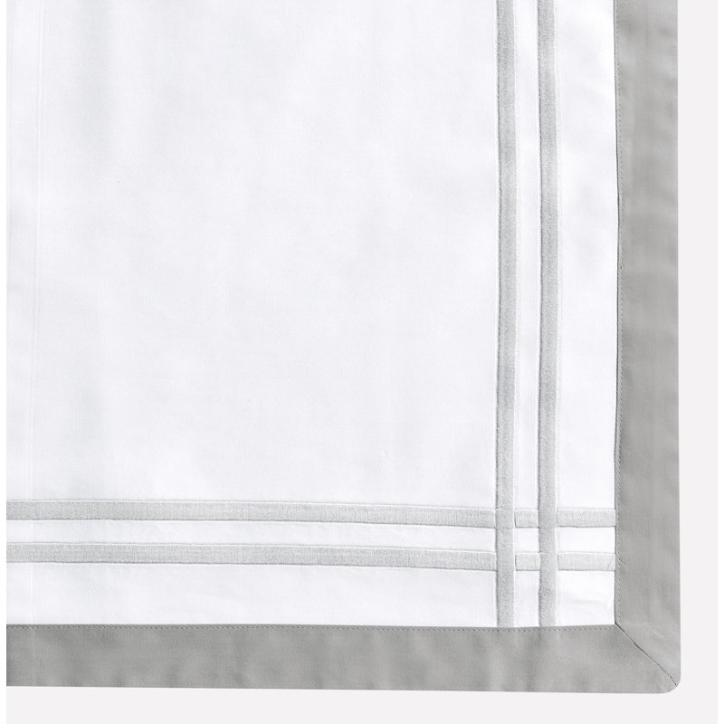 Sinfonia Percale Duvet Cover, King Duvet Cover, White/Silver Moon