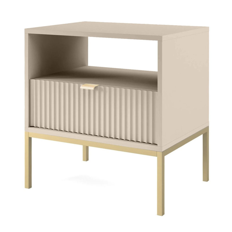 54cm W Manufactured Wood Bedside Table