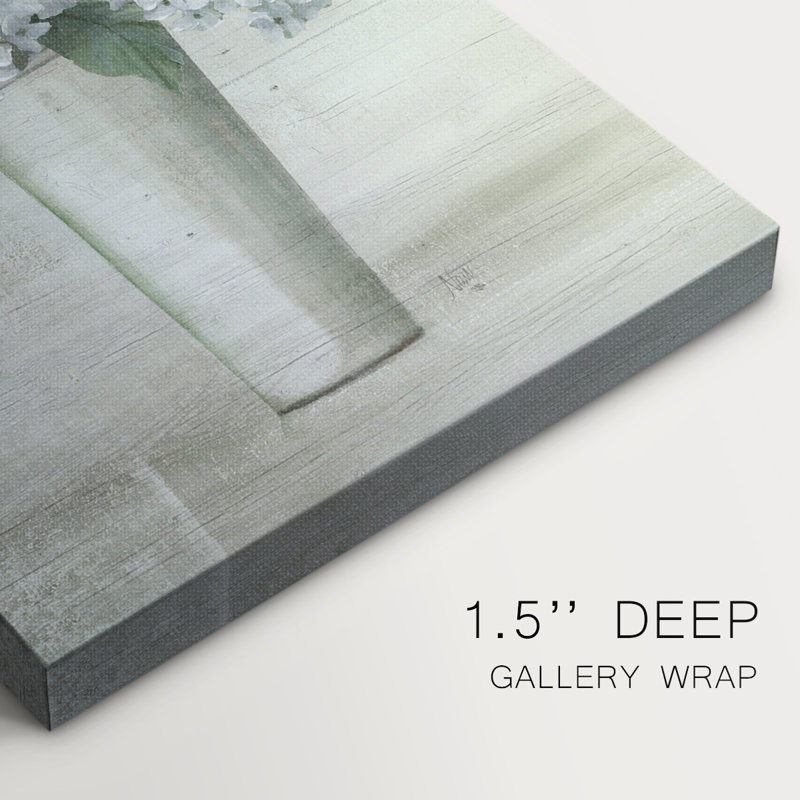 Simply Hydrangeas I -Gallery Wrapped Cavas, 12" H x 8" W