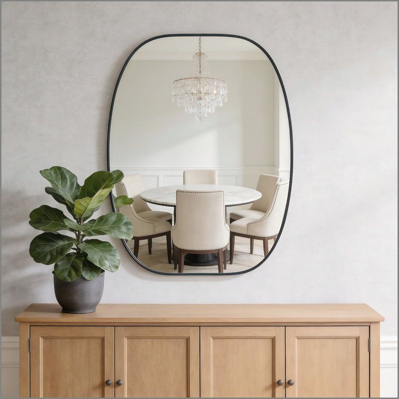 Miroir de salle de bain mural 30 po x 40 po, Noir
