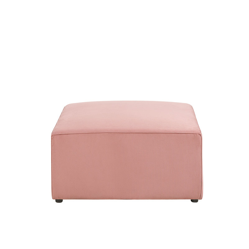 Basinger 83cm Wide Square Standard Ottoman, Pink