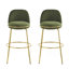 Tabourets de bar arqués de luxe avec repose-pieds doré