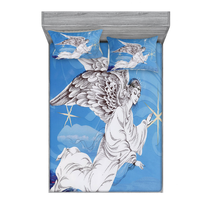 Microfiber Sheet Set, Queen Sheet Set with Fitted Sheet