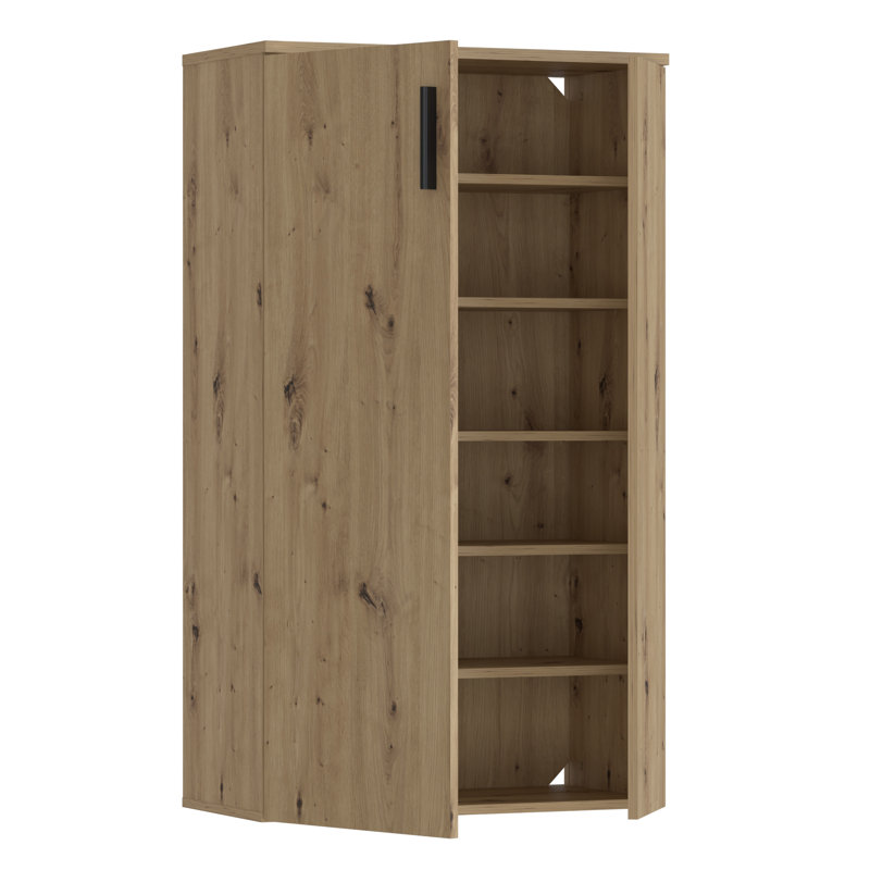 Shoe Storage Cabinet, Oak Wood