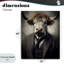 Toile sophistiquée Portrait de taureau, design par Ray Powers-124725670