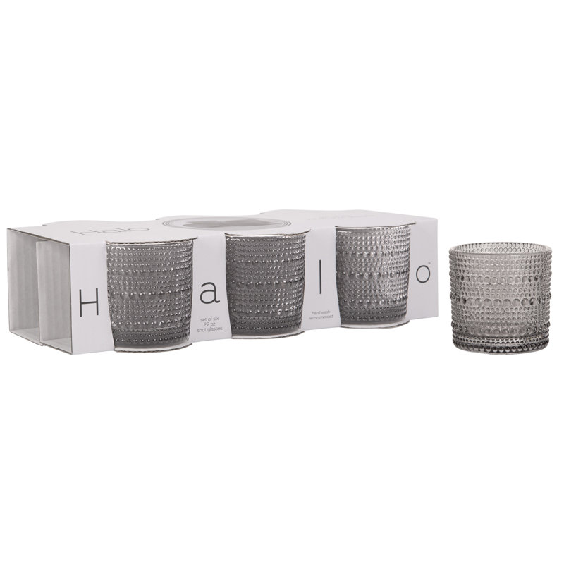 Ensemble de six verres à liqueur Halo, Noir, noir, noir, noir