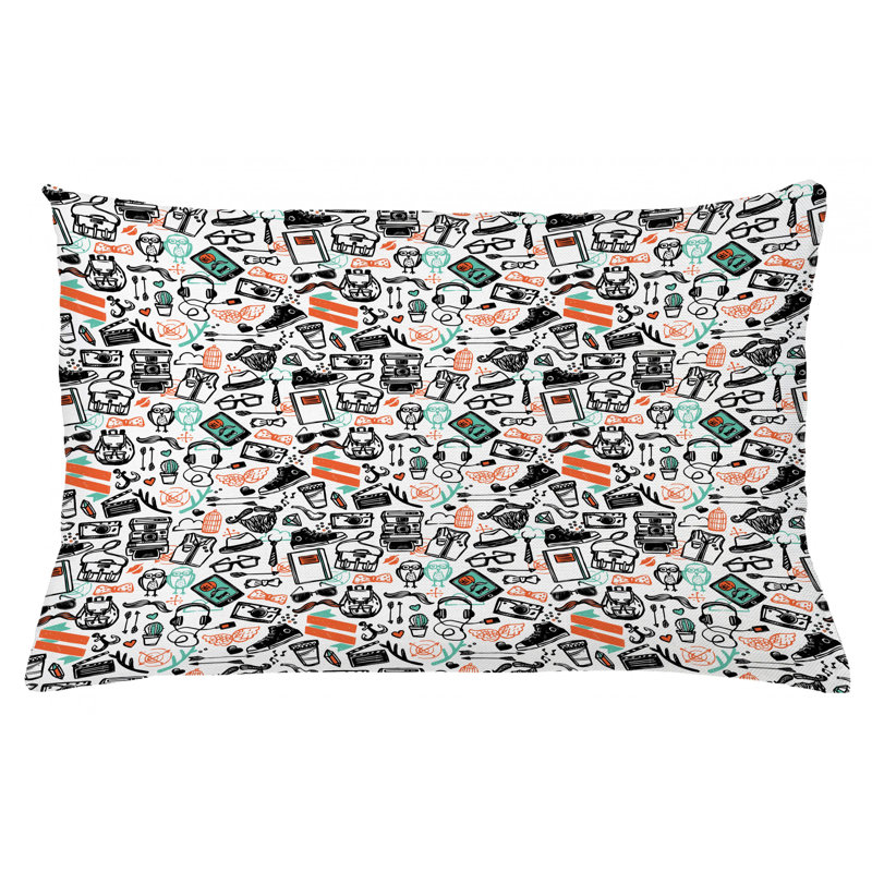 Housse de coussin lombaire intérieur/extérieur éléphants, 16 po x 26 po