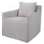 Fauteuil pivotant gris Akinola