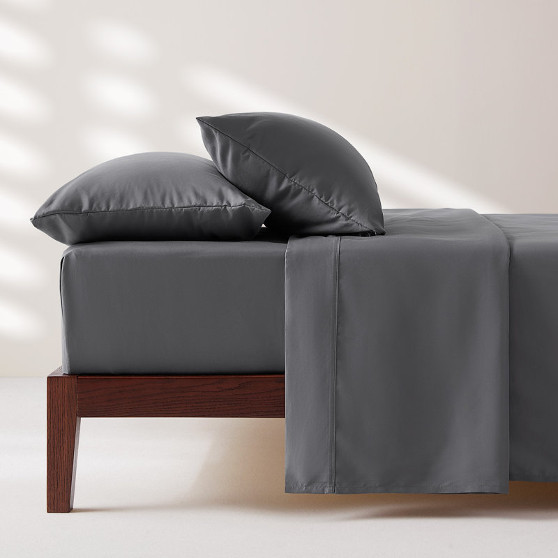 85gsm Soft sheet set, Breathable Microfiber Sheets with Deep Pocket Easy to Care, Twin Extra Long, Gray