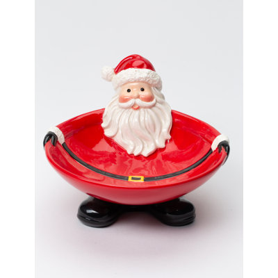 Small Santa Candy Bowl -3 5/8"H