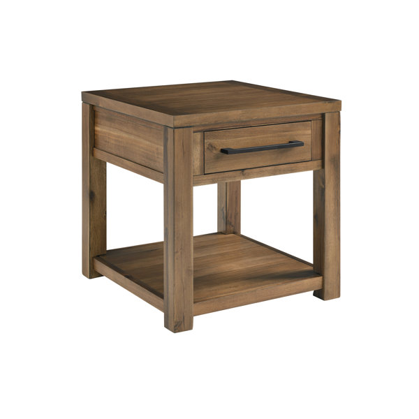 Patriot End Table with Storage 17 Stories Top Color: Brown