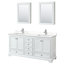 Meuble-lavabo double autoportant Deborah avec plateau en quartz-98142013-98142016-98213893