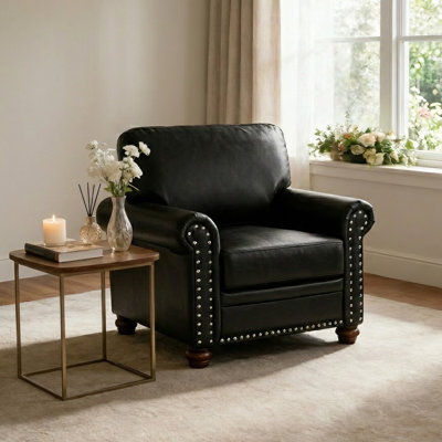 Fauteuil d'appoint en similicuir de 35,81 po de largeur Mundrae