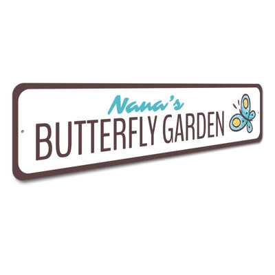 Butterfly Garden Aluminum Sign