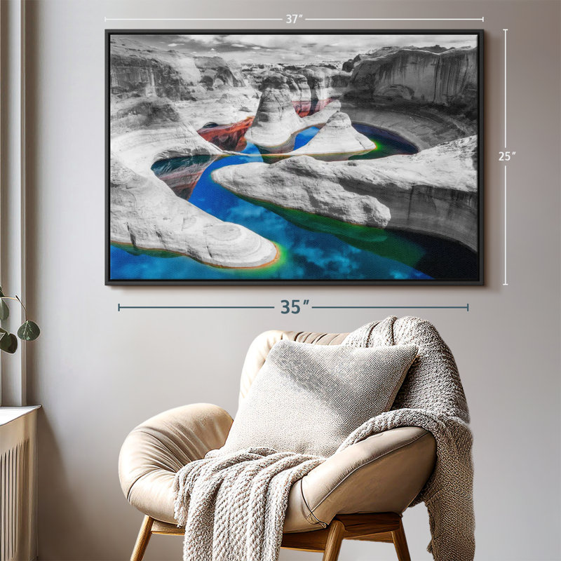 Impression sur toile Grand Canyon River Pop, H 37 po x l 25 po