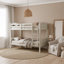 Lit superposé simple en bois massif avec tête de lit à panneau Appolon-626043806