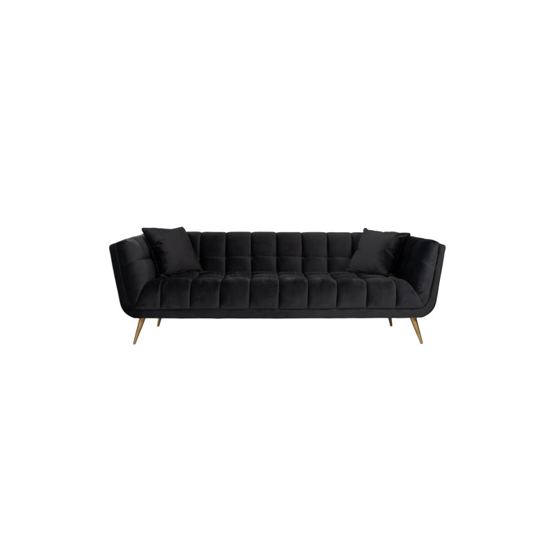 Huxley Velvet Sofa, Anthracite Velvet