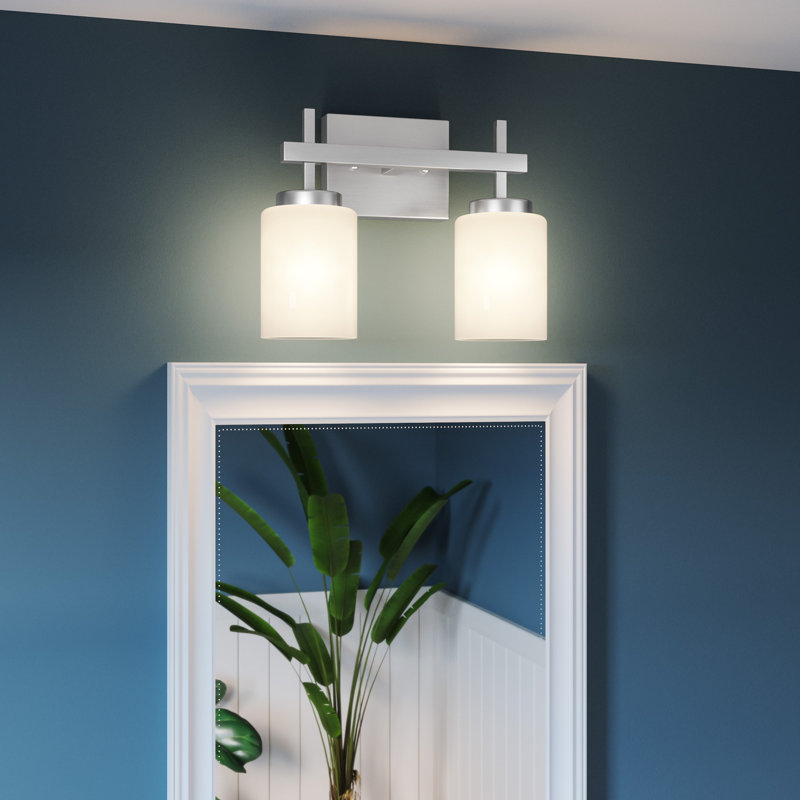 2 - Light Dimmable LED Vanity Light, Brushed Nickel