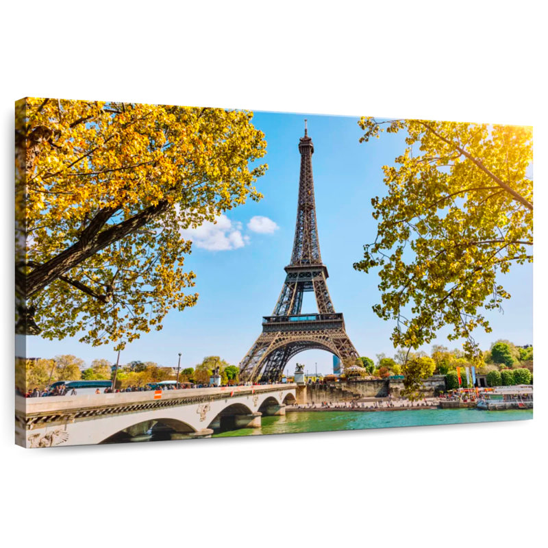 Paris Eiffel Tower In Spring, 34" H x 51" W