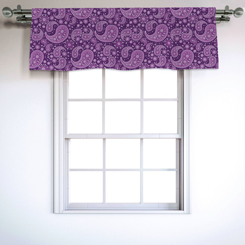 Sateen Paisley Ruffled Window Valance