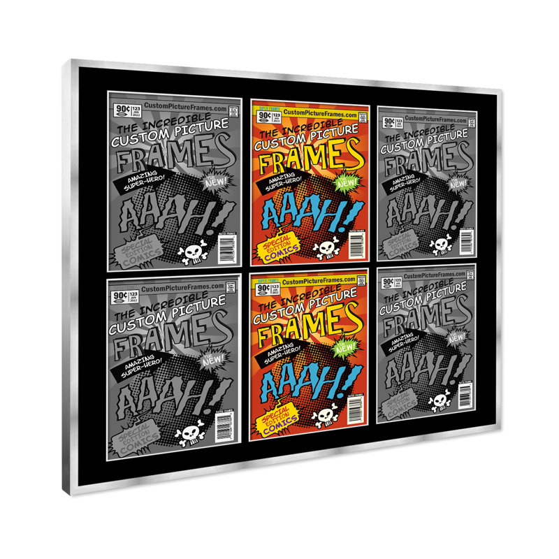 Cadre photo Collage, Argent / noir, 7,25 po x 10,5 po, 29 po x 26 po