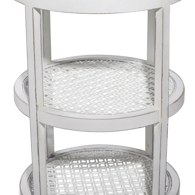 Table de bout en verre, Blanc