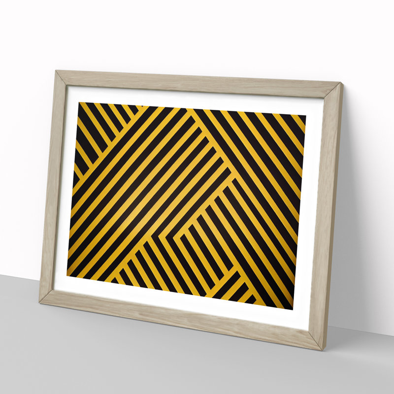 Inspiring Modern - Single Picture Frame Print, 46cm H x 64cm W x 2cm D, Oak