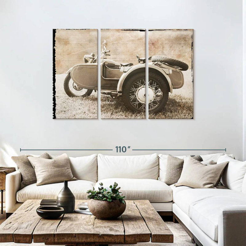 Mehar Ural Motorcycle, 48" H x 74" W