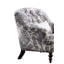 Chaise à motif en tissu avec coussin
