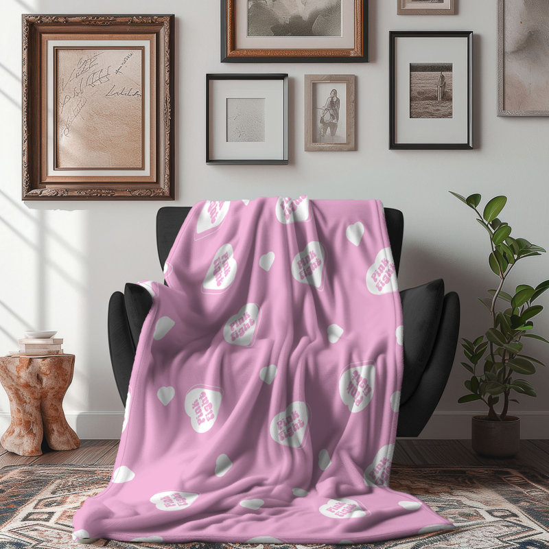 Couverture rose de qualité supérieure 1 pièce, L 50 po x L 60 po