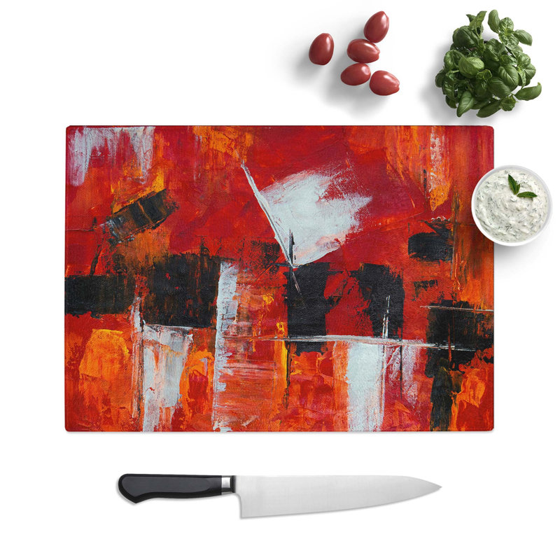 Tempered Glass Art Painting Vol.263 Chopping Board, 39 cm W x 28.5 cm L