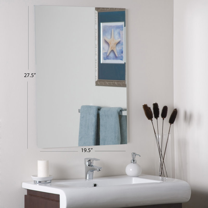 Brecker Flat Wall Mirror, 27" x 19"
