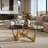 43" Abstract Triangle Glass Coffee Table with Sculptural God Base, Limited Stock Available-568952861-568952835