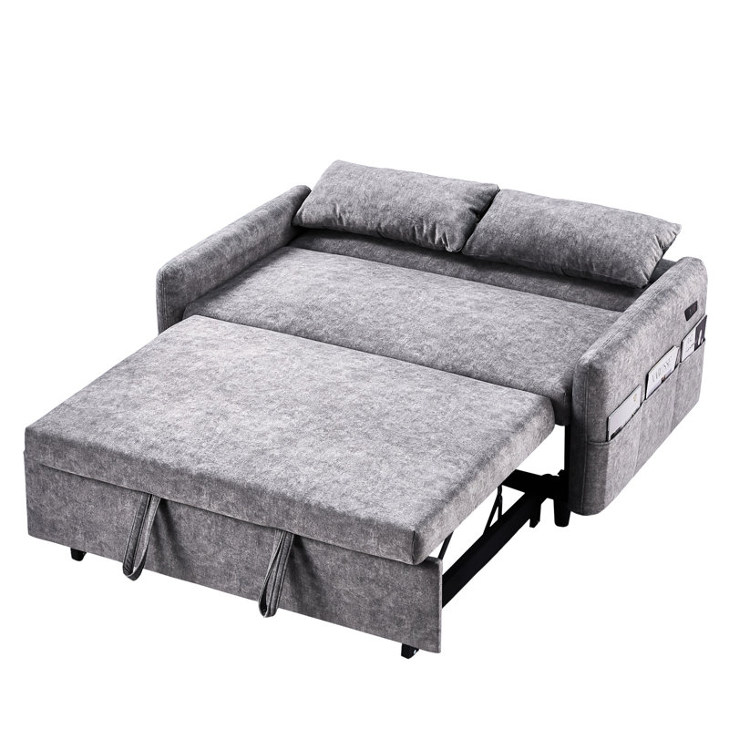 Lit réglable en microfibre gris pour plus de confort avec structure solide, Gris