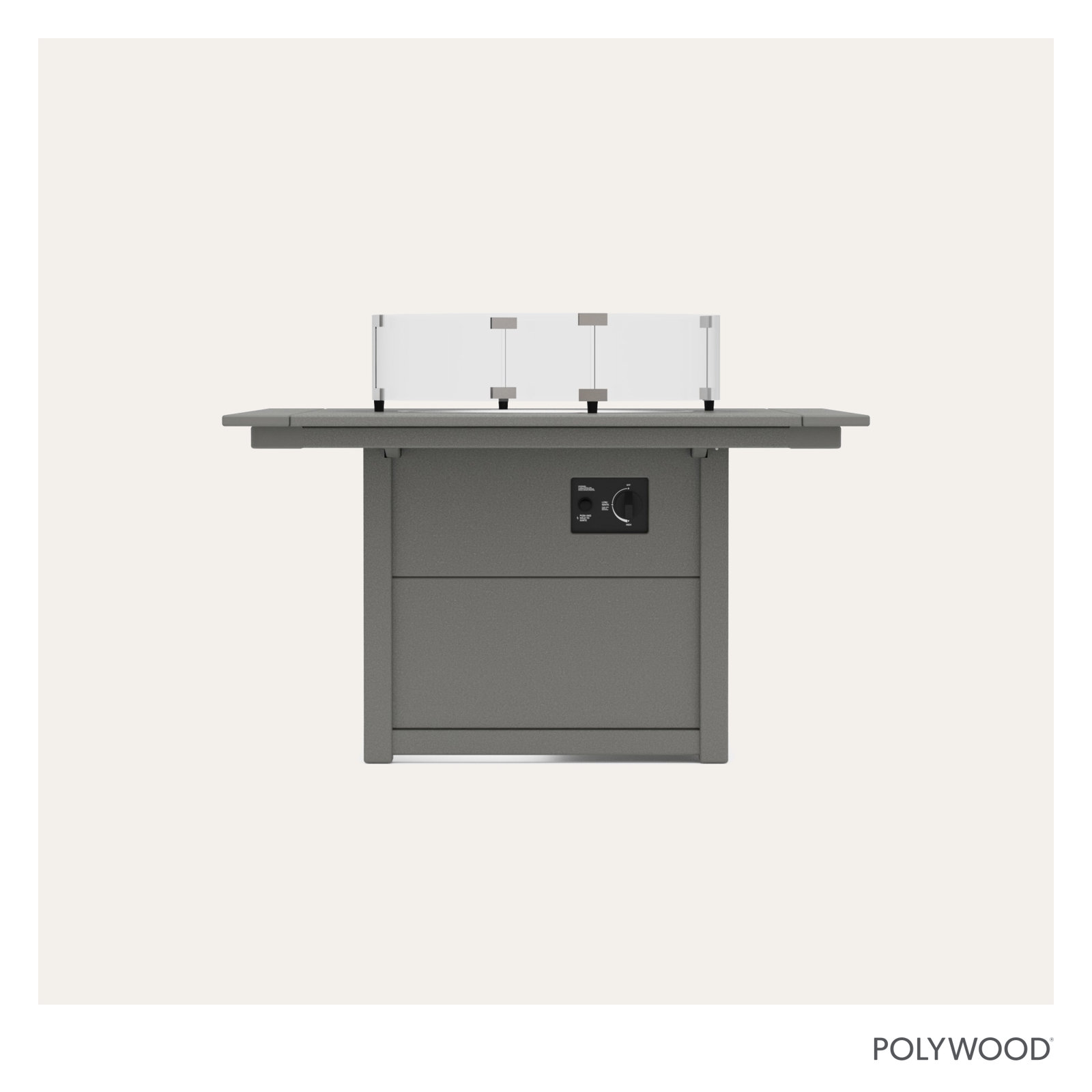 Square 42" Fire Pit Table, Slate Gray