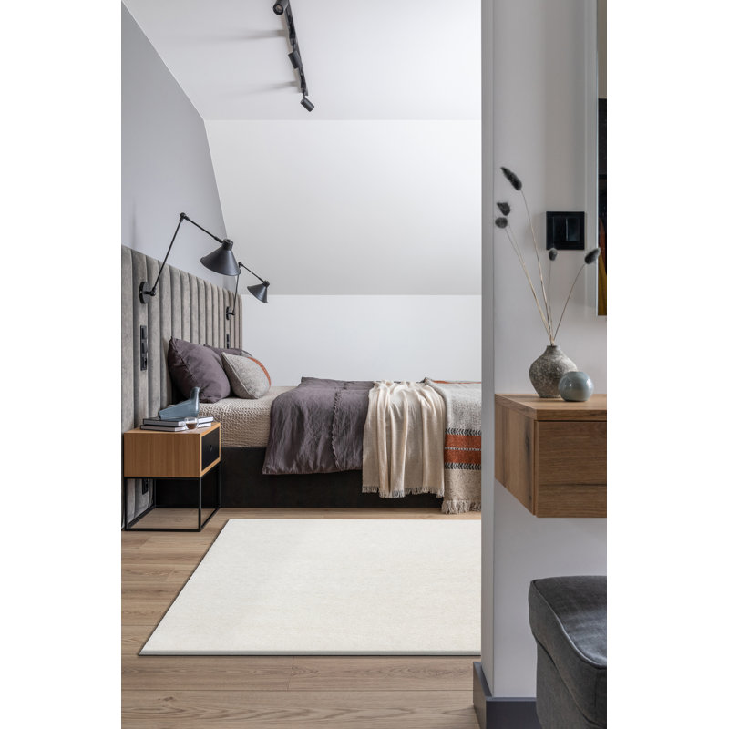 Taryn Solid Colour Area Rug, Rectangle 200 x 290cm, White