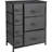 Sorbus Dresser with 7 Drawers - Storage Chest Organizer with Steel Frame, Wood Top, Handles, Fabric Bins, Black-61396311