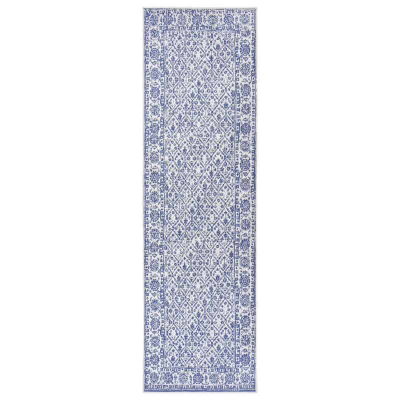 Curacao Flatweave Blue Rug, Runner 80 x 250cm