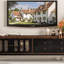 Meuble télé rétro en bois massif de style français-106609651