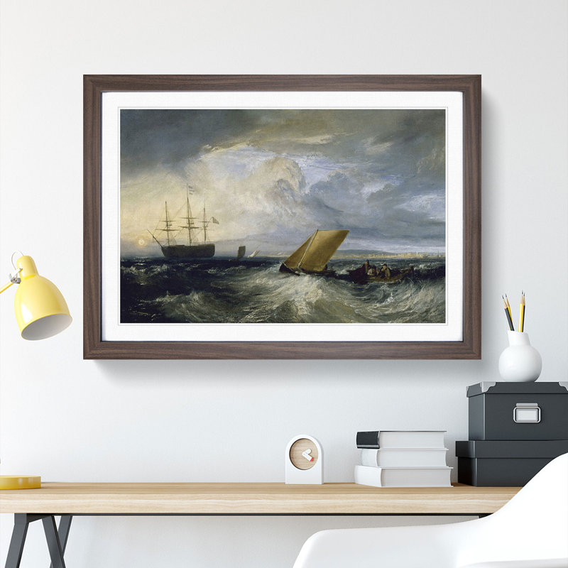 Sheerness as Seen from the Nore by Joseph Mallord William Turner - Picture Frame Painting, 36cm H x 48cm W x 2cm D