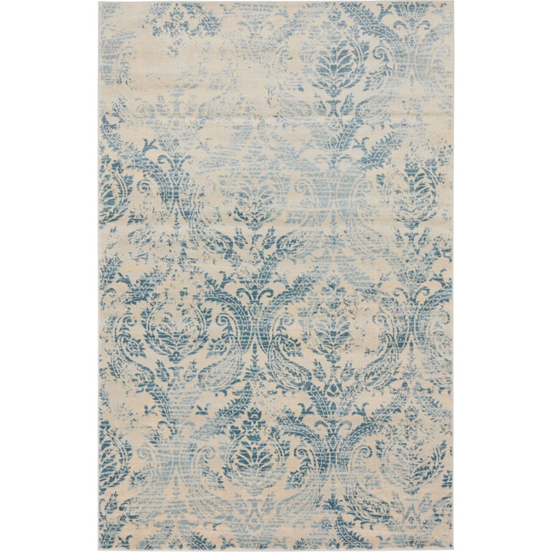 Tapis oriental beige Iyanna, Rectangle 4 pi x 6 pi