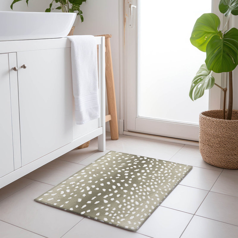 Premium Machine Washable Merilou AMF44 Fawn Rug, Rectangle 1'8" x 2'6"