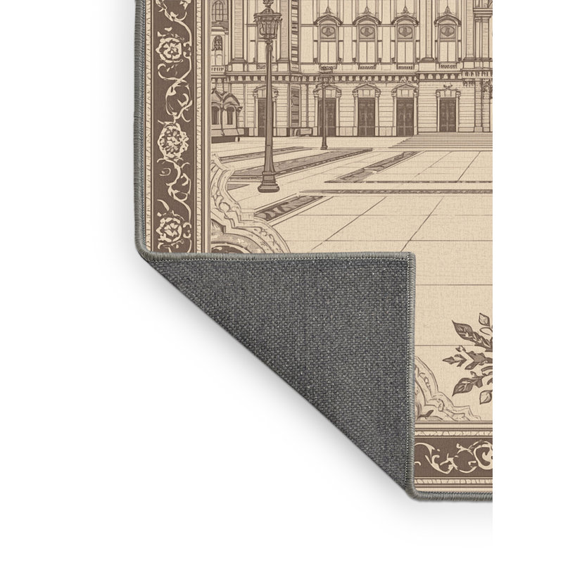 Soft Plush Queanbeyan Madrid Royal Palace Classic Oriental Area Rug in Gray – Gray Binding, 2x4