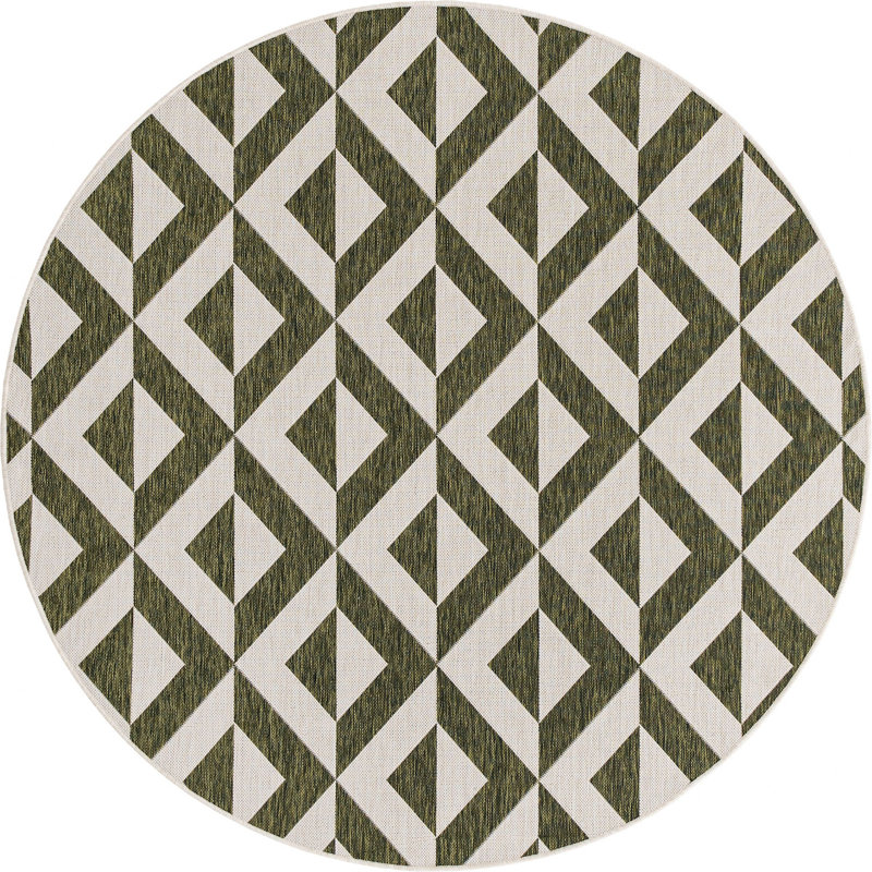 Outdoor Destiny Area Rug Moss Color, Runner 2' x 8'