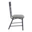 Chaise d'appoint grise et noire sable avec dossier en forme de X (ensemble de 2)