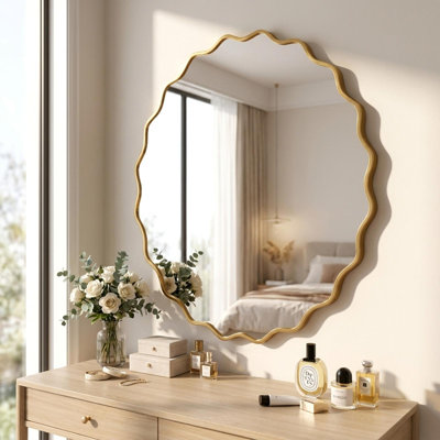 Aluminium Cylinder Wall Overmantel Mirror