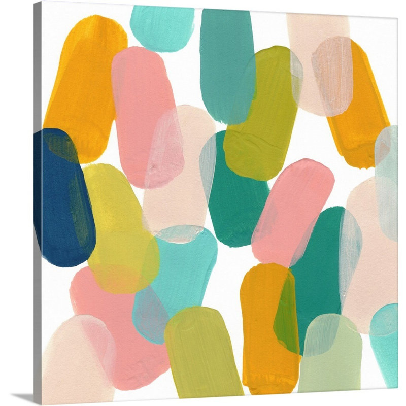 «Color Spree IV» par June Erica Vess - reproduction d'art, Toile tendue, H 20 po x l 20 po x P 1,25 po