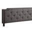 Lit décontracté noir élégant au look moderne - H 47 po x l 63 po x P 86 po, design, facile à nettoyer, assemblage requis