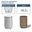 Grand pot / pot rond en béton avec trous de drainage-676806531-672820381